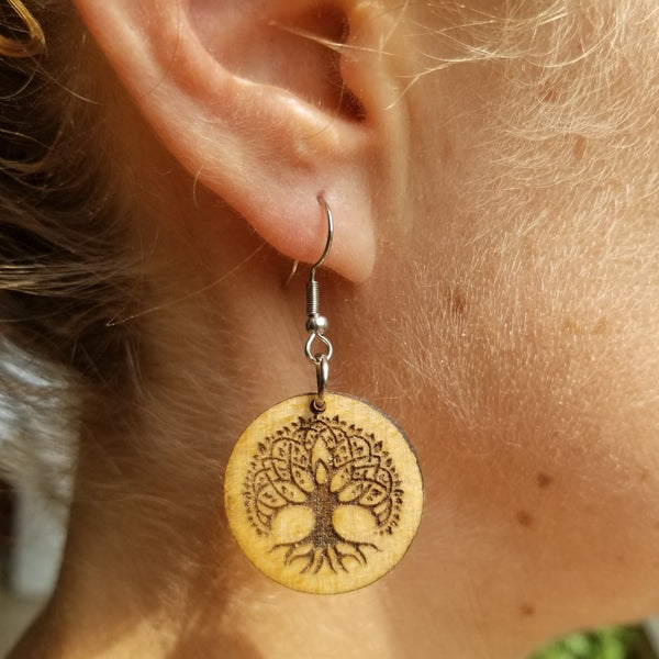 Boucle d'oreille arbre de vie